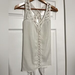 Guess Summer embroidery flowy sleeveless top